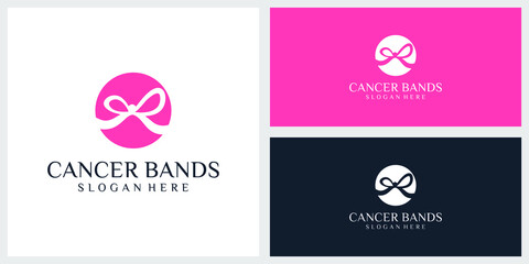 cancer bands logo design vector premium