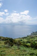 Walk on the Azores archipelago. Discovery of the island of sao jorge, Azores. Velas