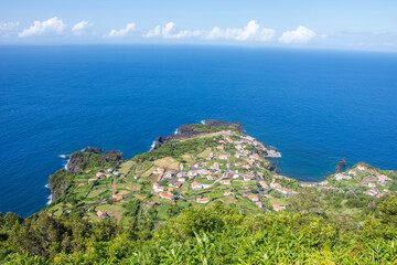 Walk on the Azores archipelago. Discovery of the island of sao jorge, Azores. Velas