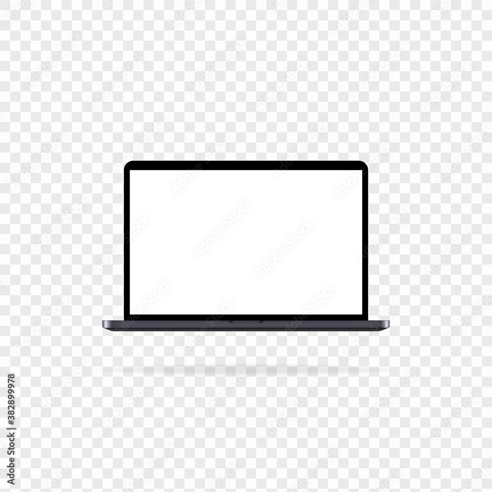 Wall mural laptop icon. device screen. dark computer. vector eps 10. isolated on transparent background
