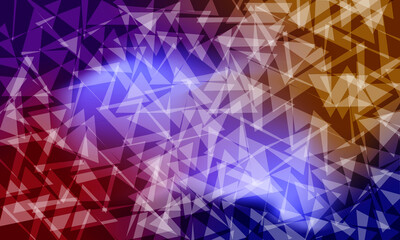 Light blue, red, yellow vector abstract polygonal background.