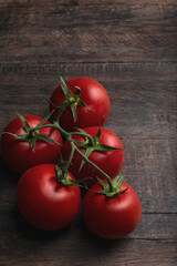 tomato vegetables on a rustic wooden board