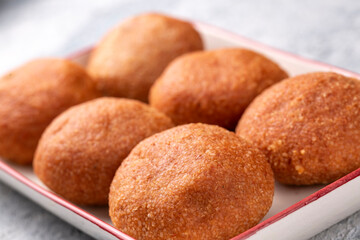 Traditional Turkish Food; Stuffed Meatballs, Turkish known as 