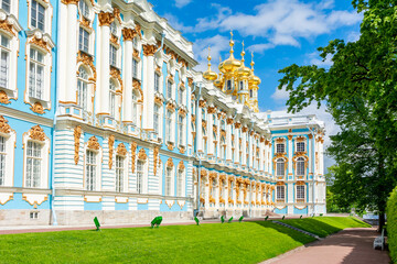 Catherine palace in Tsarskoe Selo (Pushkin), Saint Petersburg, Russia