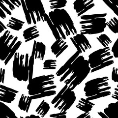 Seamless Pattern with hand drawn scribble smears
