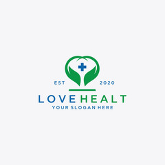 love health logo vector