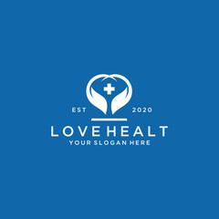 love health logo vector