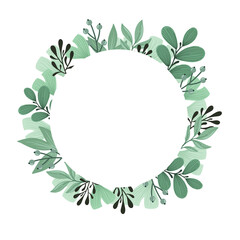 Decorative frame from leaves. Perfect for invitations, greeting cards and other projects