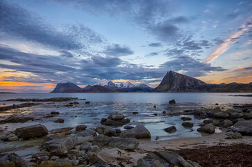 A coastal scene from Flakstad island, Lofoten islands