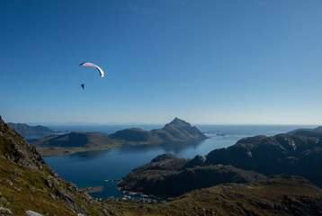 paragliding in the mountains