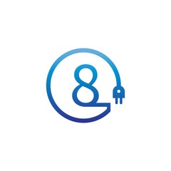 Power cable forming number 8 logo