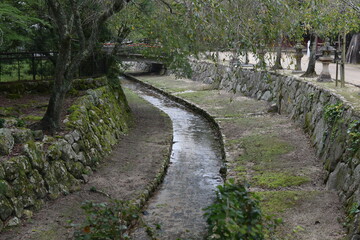 日本の広島県の宮島の美しい風景
