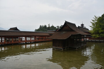 Obraz premium 日本の広島県の宮島の美しい風景