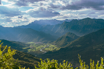 Autumn evening in the Soca valley.
