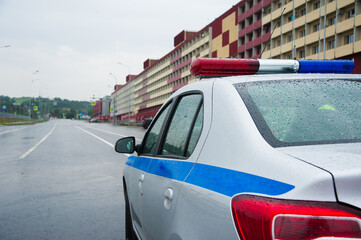 Police car during patrol service