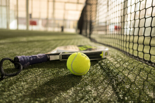 Paddle tennis objects and court. - Powered by Adobe