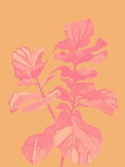 Abstract pink flowers