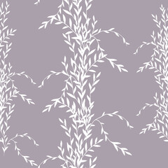 Seamless monochrome floral background. Vector illustration