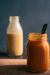 Pumkpin and tomato soup