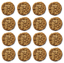 Cookies lined up deliciously