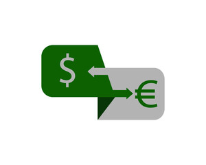 economy and finance concept. dollar and euro coin icon isolated
