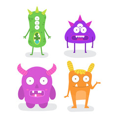 Bundle Of Monster Character Design Mascot