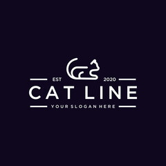 cat logo vector