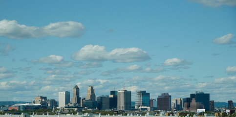 Wispy clouds over skyline of Newark New Jersey © Thomas