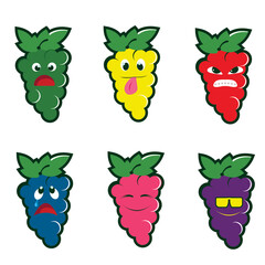 delicious but cute grape vector