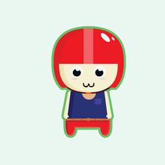 cute boy vector, this guy character can be used as a sticker