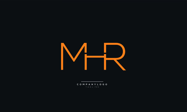 MHR Letter Business Logo Design Alphabet Icon Vector Monogram