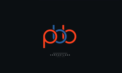 Fototapeta na wymiar pbb Letter Business Logo Design Alphabet Icon Vector Monogram