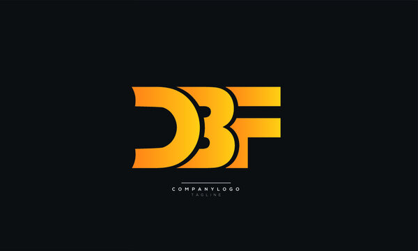 DBF Letter Business Logo Design Alphabet Icon Vector Monogram