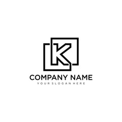 Letter K line logo design. Linear creative minimal monochrome monogram symbol. Universal elegant vector sign design. Premium business logotype. Graphic alphabet symbol for corporate business identity	