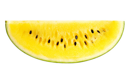 yellow watermelon isolated on white background, clipping path, full depth of field