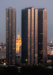 Naklejka premium Contrasts of Moscow