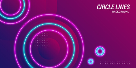 Modern Abstract Background with Circle Lines Element and Gradient Color.