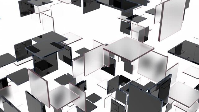 クールな四角のパーティクル Cool square particles