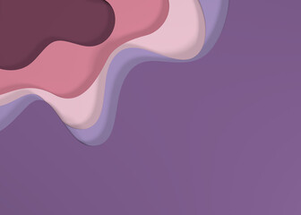 Banner template with abstract background and paper cut shapes.