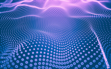 Abstract background. Molecules technology with polygonal shapes, connecting dots and lines....