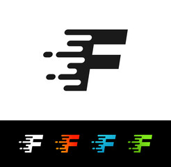 F Speed Logo Design Template Inspiration, Fast, Vector, Illustration.