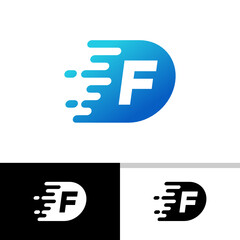 F Speed Logo Design Template Inspiration, Fast, Vector, Illustration.