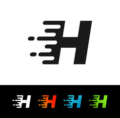 H Speed Logo Design Template Inspiration, Fast, Vector, Illustration.