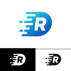 R Speed Logo Design Template Inspiration, Fast, Vector, Illustration.