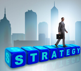 Businessman in strategy business concept