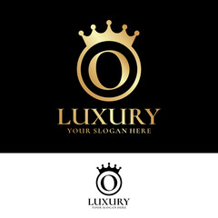 Fototapeta premium O Letter Luxury Logo Design Template Inspiration, Vector.