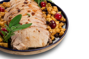 PERNIL ASSADO COM FRUTAS