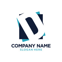 D Letter Logo Design Template Inspiration, Vector.