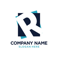 R Letter Logo Design Template Inspiration, Vector.
