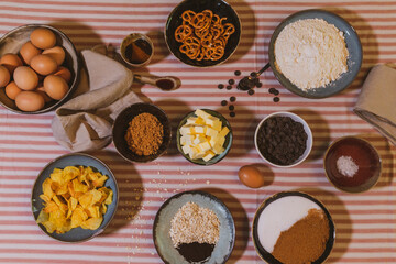 mise en place cake - preparing a cake - dessert